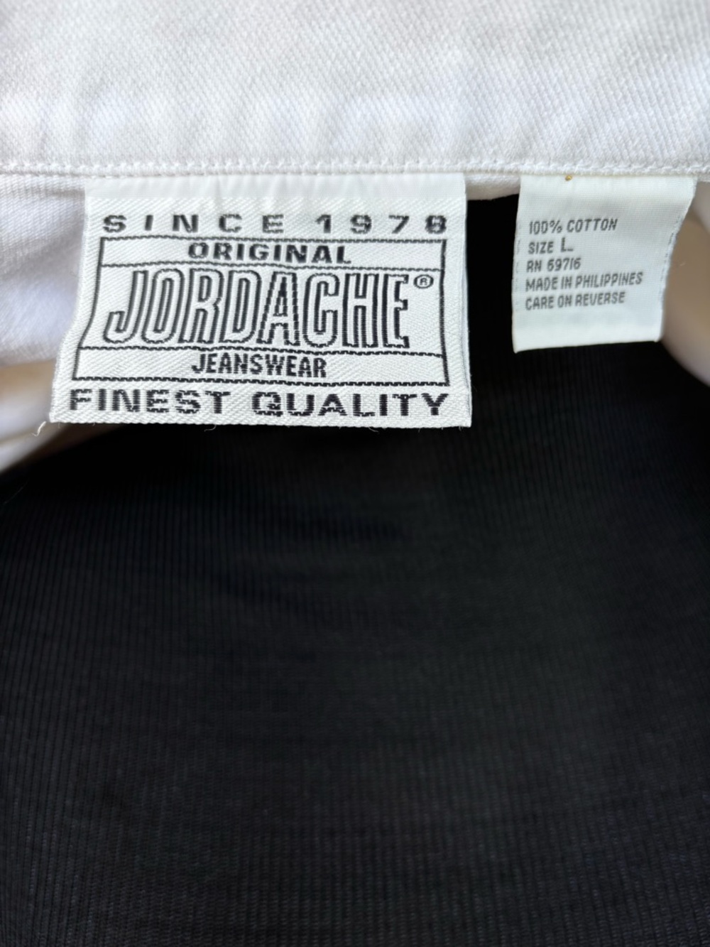 Vintage Womens 80s Jordache White Denim Blazer Jacket size Large ECU Retro - Picture 4 of 8